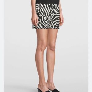 White House Black Market Zebra Print Sateen Shorts